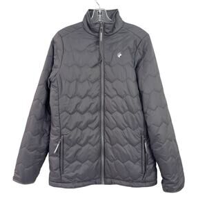 Shred Dog Jacket Akova Gray Quilted Puffer Winter Snow Kids Youth Size 16 New